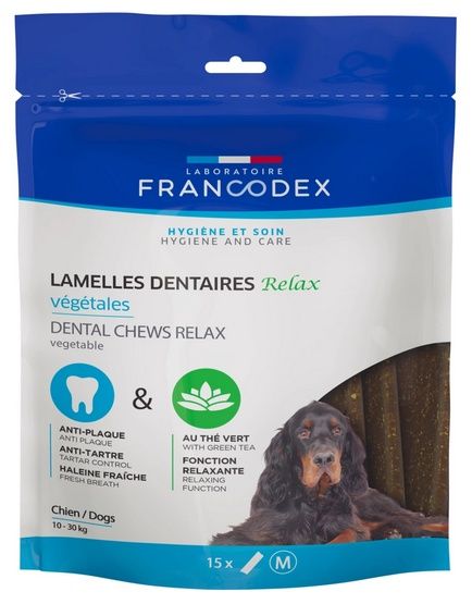 Francodex Snack per la Pulizia Dentale + Relax del Cane Medio