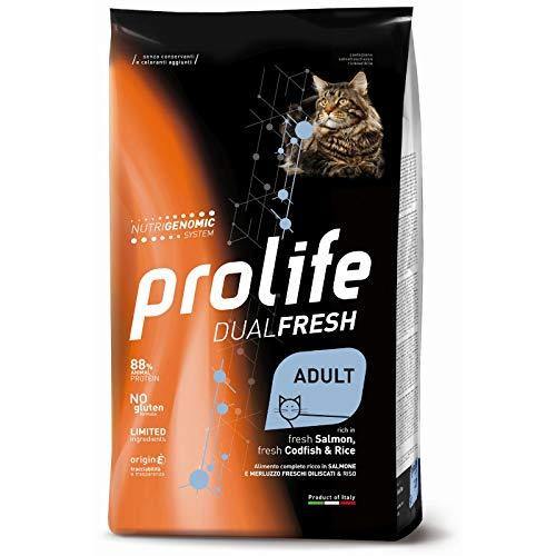 Prolife Dual Fresh per Gatti Adulti con Salmone, Merluzzo e Riso da 1,5 Kg