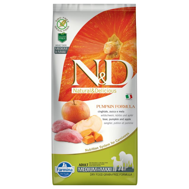 Farmina N&D Pumpkin Adult Medium/Maxi - Cinghiale e Mela 12kg