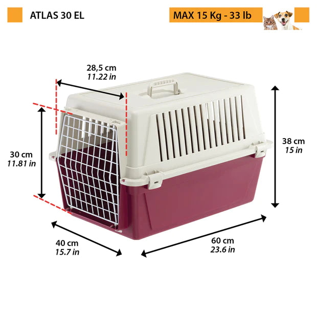 Ferplast Atlas 30EL Trasportino per gatti e cani di piccola taglia
