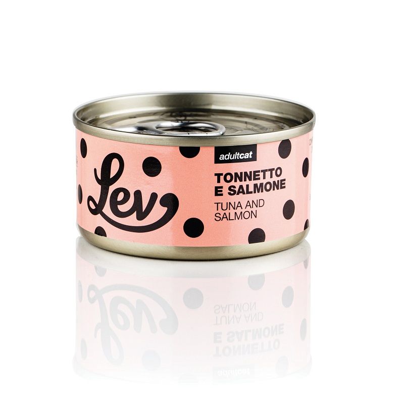 LEV Tonnetto e Salmone in Acqua di Cottura 70g Lattina LEV Tonnetto e Salmone in Acqua di Cottura 70g Lattina