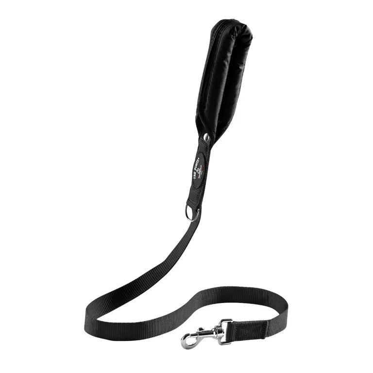 Guinzaglio nero Tre Ponti 115 cm con manico imbottito per cani di taglia grande Guinzaglio nero Tre Ponti 115 cm con manico imbottito per cani di taglia grande