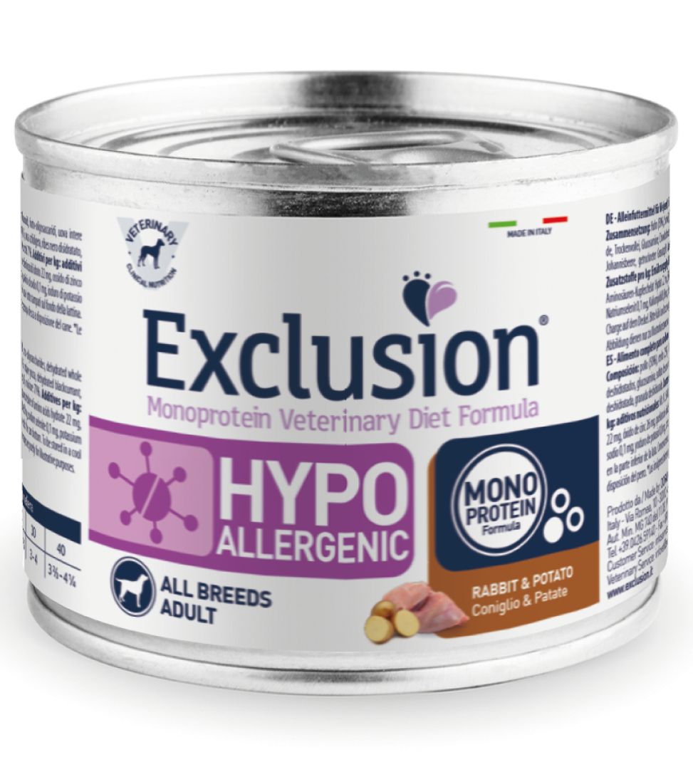 Exclusion - Veterinary Diet Canine Coniglio e Patate Hypoallergenic - 200gr
