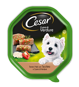 Cesar Cuore Di Verdure Tacchino 150gr Alimento umido per Cani