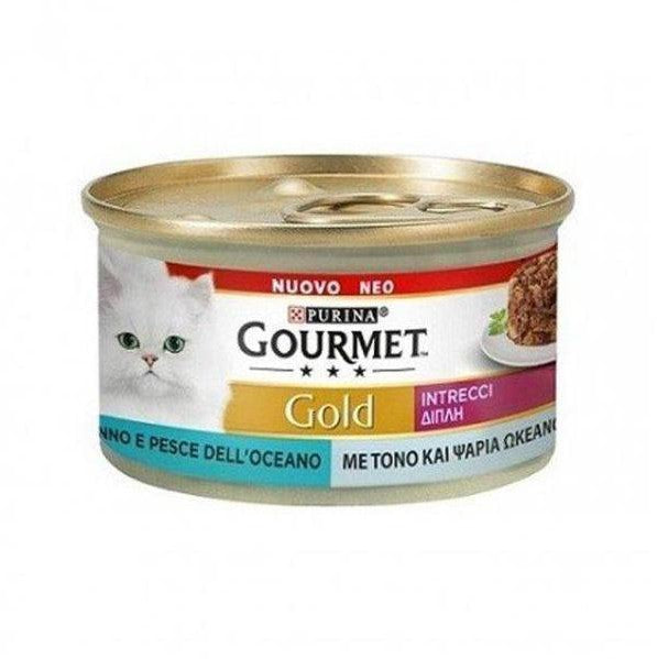 Gourmet Gold 85gr Intrecci di Gusto Tonno e Pesce dell'Oceano