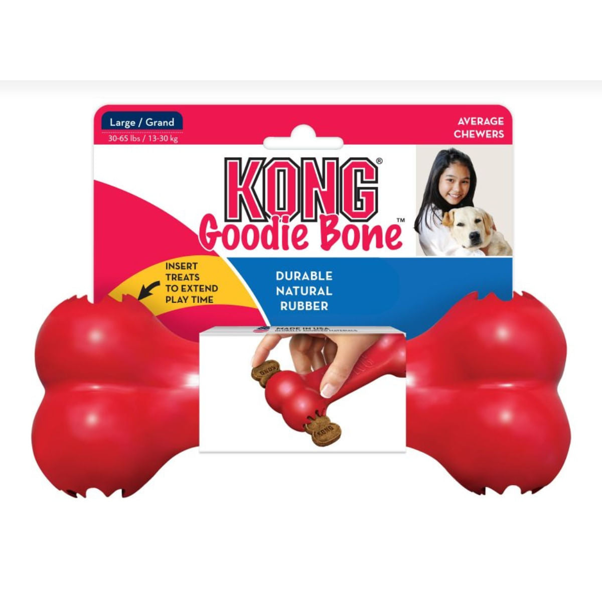 Kong Goodie Bone Gioco Cane Osso Large Kong Goodie Bone Gioco Cane Osso Large