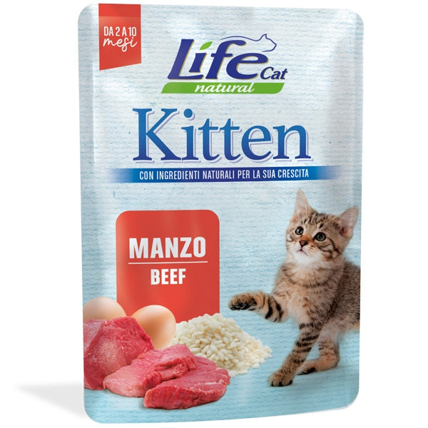 Life Cat Kitten Manzo Busta 70gr