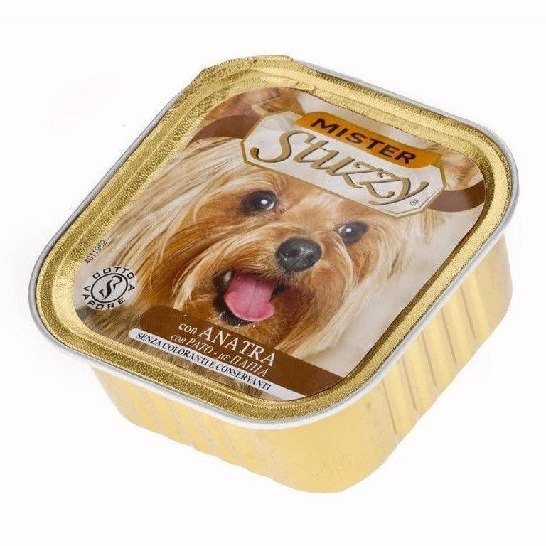 Mister Stuzzy Dog - Patè con Anatra 1 Vaschetta 150 gr Alimento completo per cani adulti