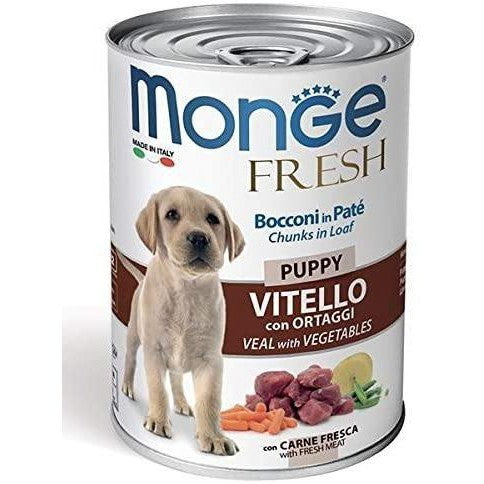 Monge Fresh Puppy Vitello e Ortaggi 400gr Alimento umido per Cani