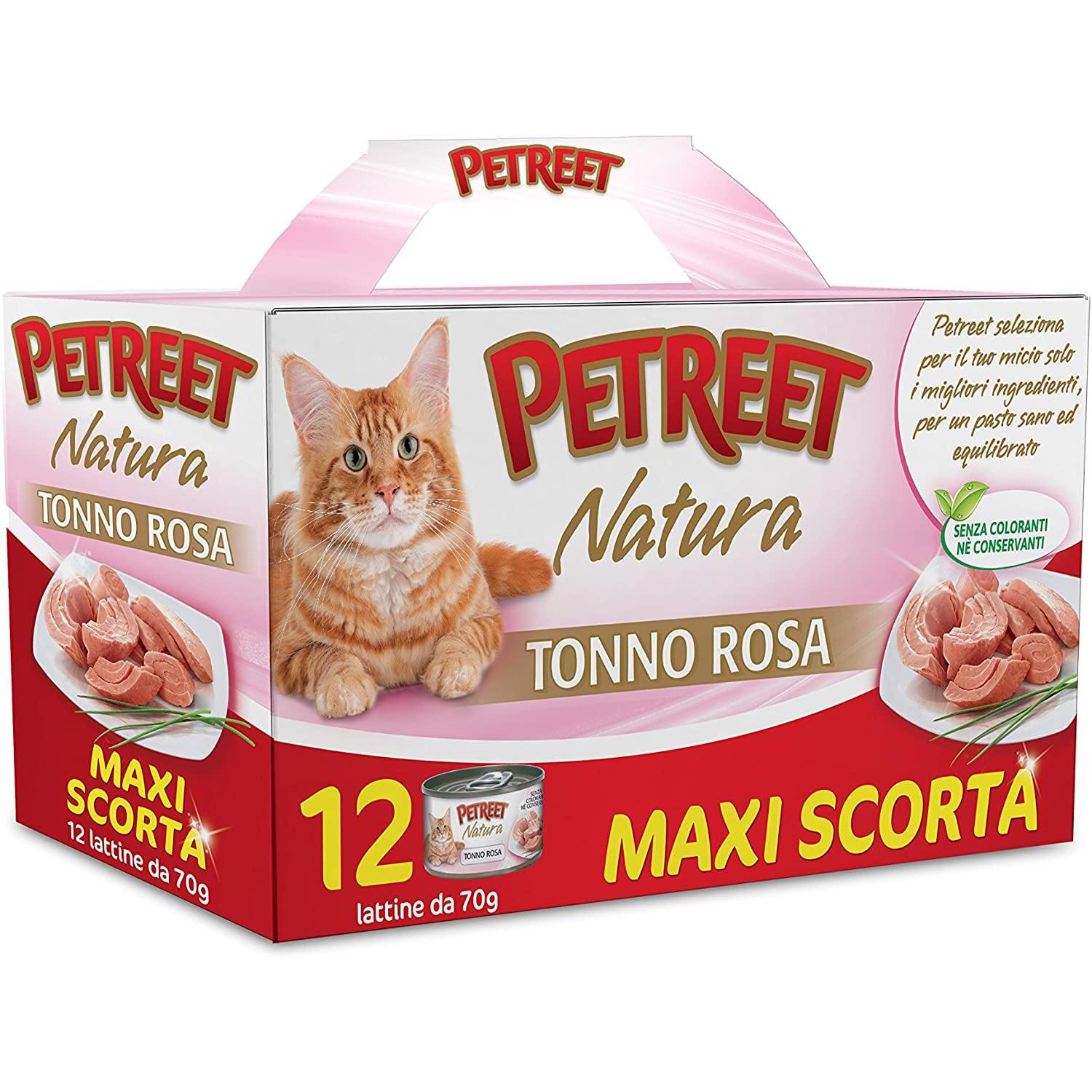Petreet Natura Tonno Rosa 12x70gr Maxi Scorta