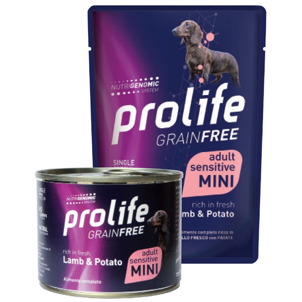 Prolife Adult Grain Free Adult Mini Agnello&Patate 200gr Alimento umido per Cani