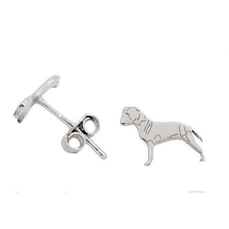 Staffordshire Bull Terrier Cani orecchini da donna in argento Sterling 925 gioielli