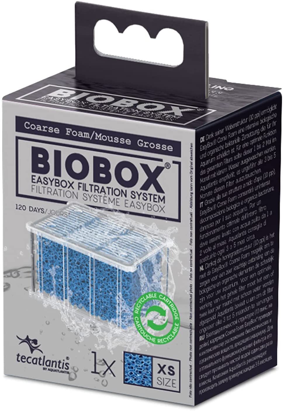 Tecatlantis Easybox - Cartuccia filtrante in Schiuma Grossa per filtri Mini Biobox 1 e 2/Biobox 0, XS