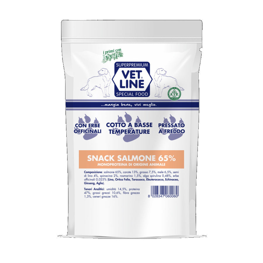 Vet Line Snack per Cani al Salmone 80g - Grain Free