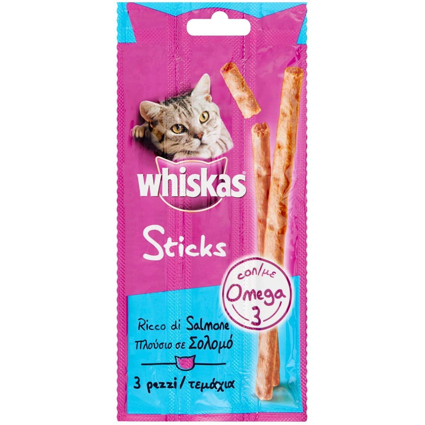 Whiskas Sticks Ricco di Salmone 18 gr