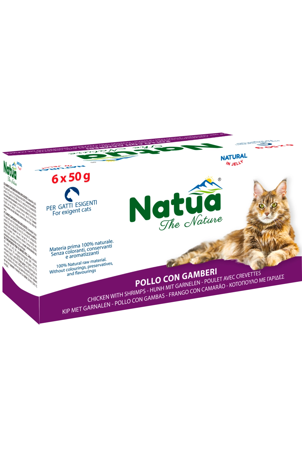 Natua Cat Natural Pollo Gamberetti Jelly 6x50g