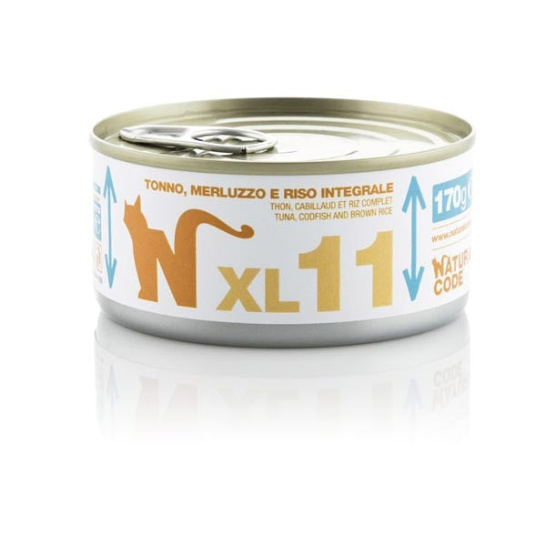 Natural Code - XL 11 con Tonno, Merluzzo e Riso Integrale 170 gr