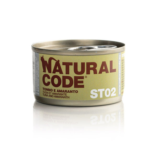 Natural Code - ST02 Tonno e Amaranto Gatti Sterilizzati 85 gr