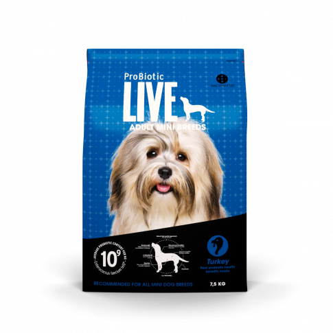 Live Dog ProBiotic Mini Adult Turkey 2kg Crocchette per Cane