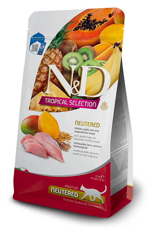 Farmina N&D Tropical Selection Neutered Pollo e Frutti Tropicali 300 g