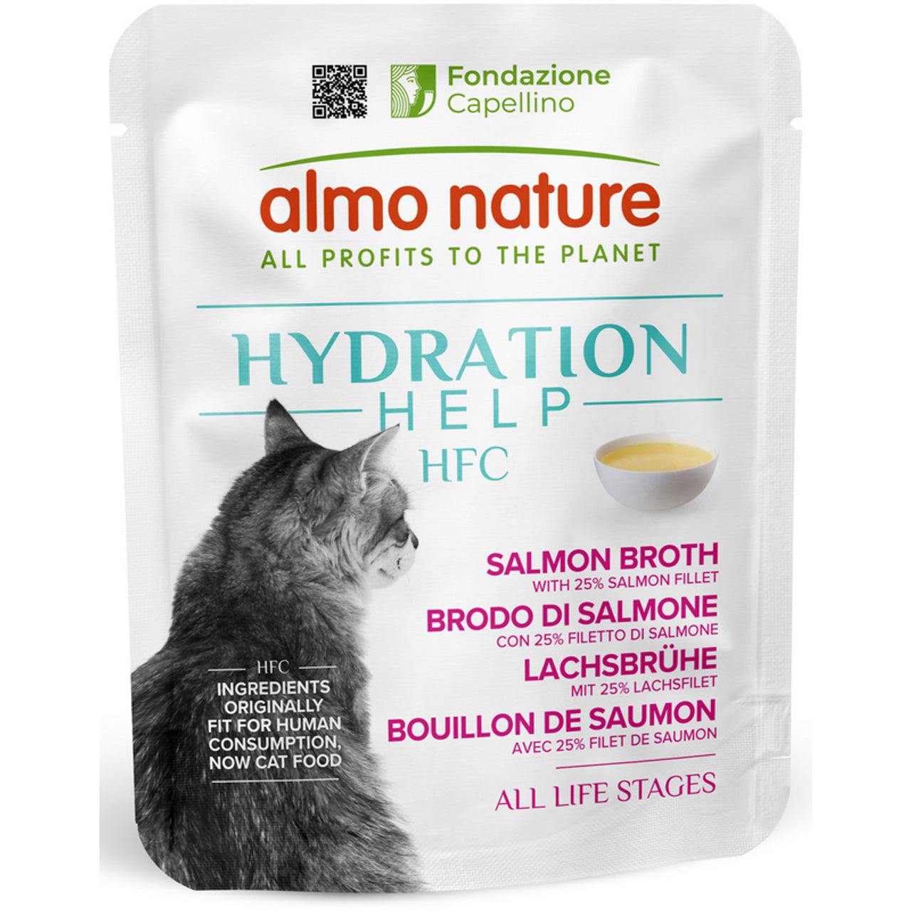 Almo Nature HFC Hydration Help - Brodo di Salmone con Filetti di Salmone 50g