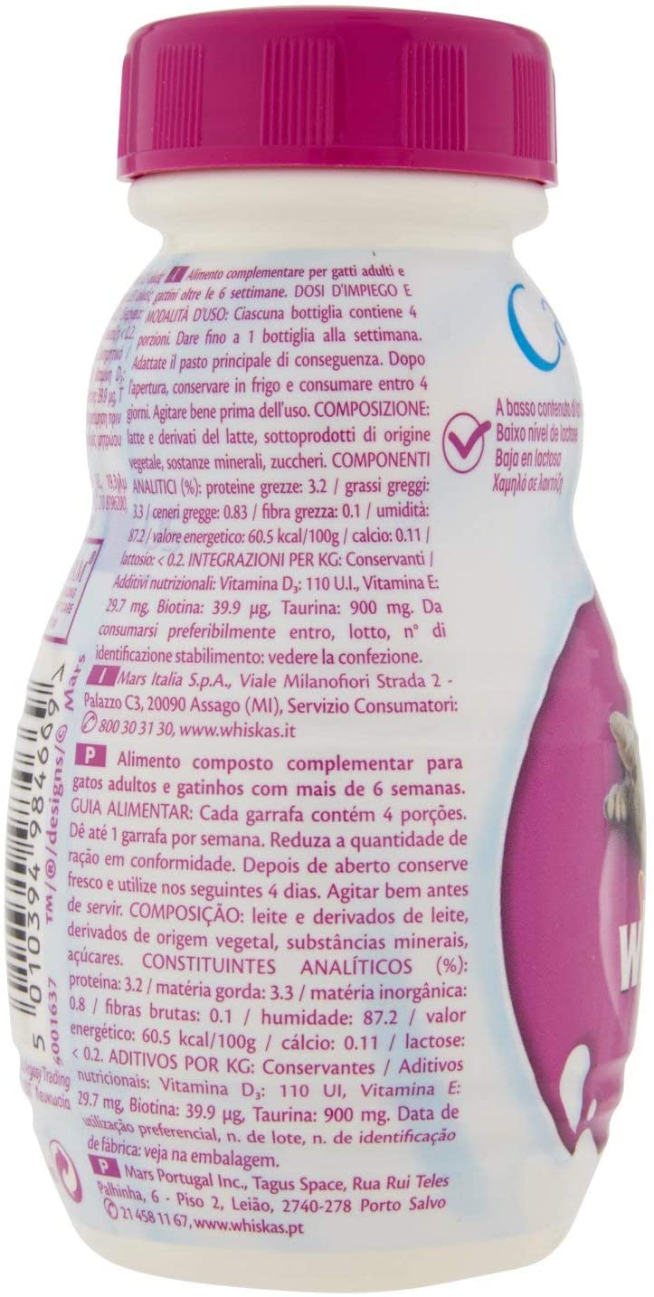 Whiskas Latte per Gatto, 200ml