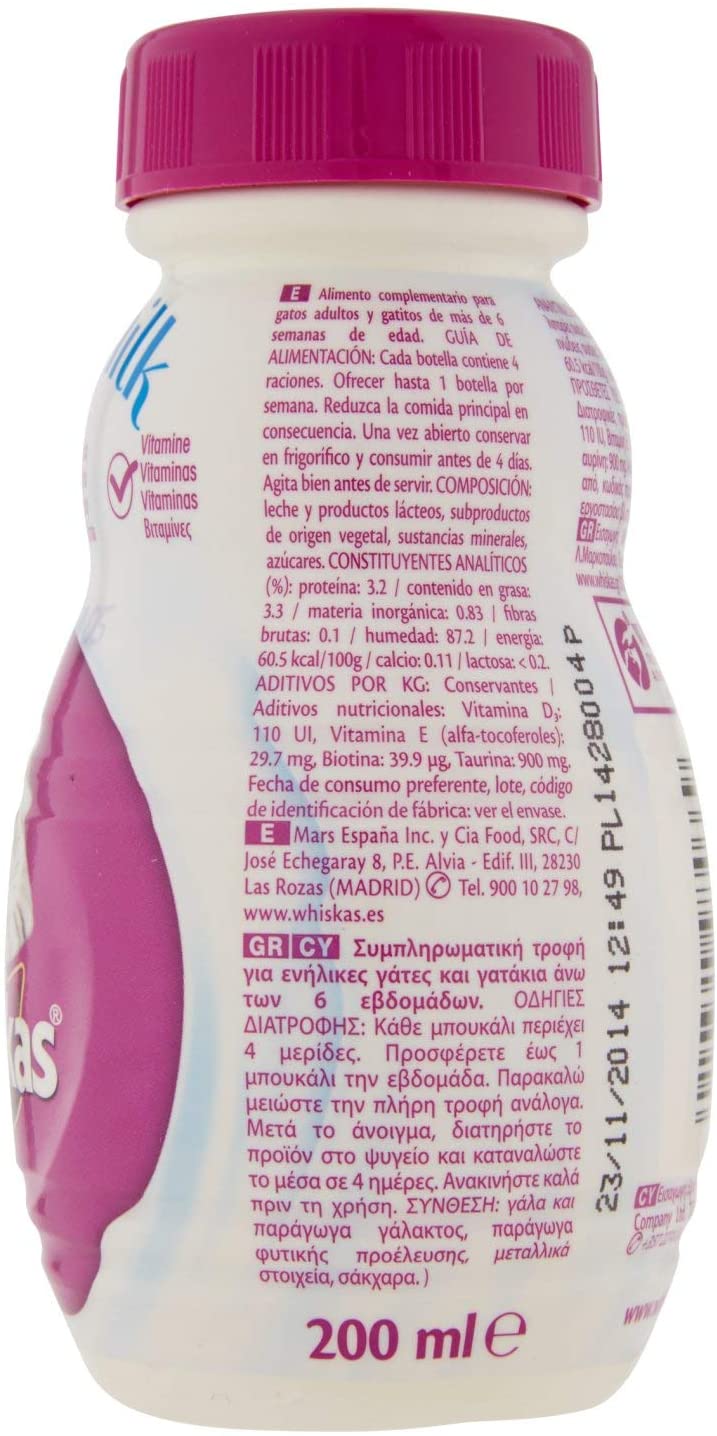 Whiskas Latte per Gatto, 200ml