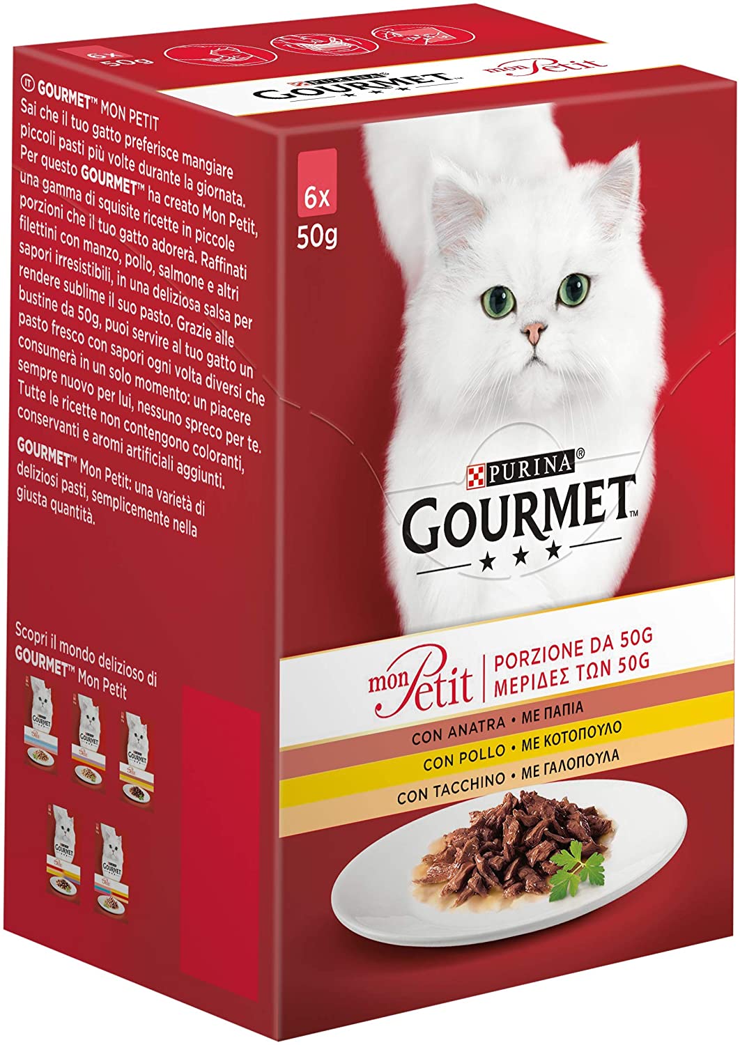 Gourmet Mon Petit Anatra Pollo e Tacchino 6x50g