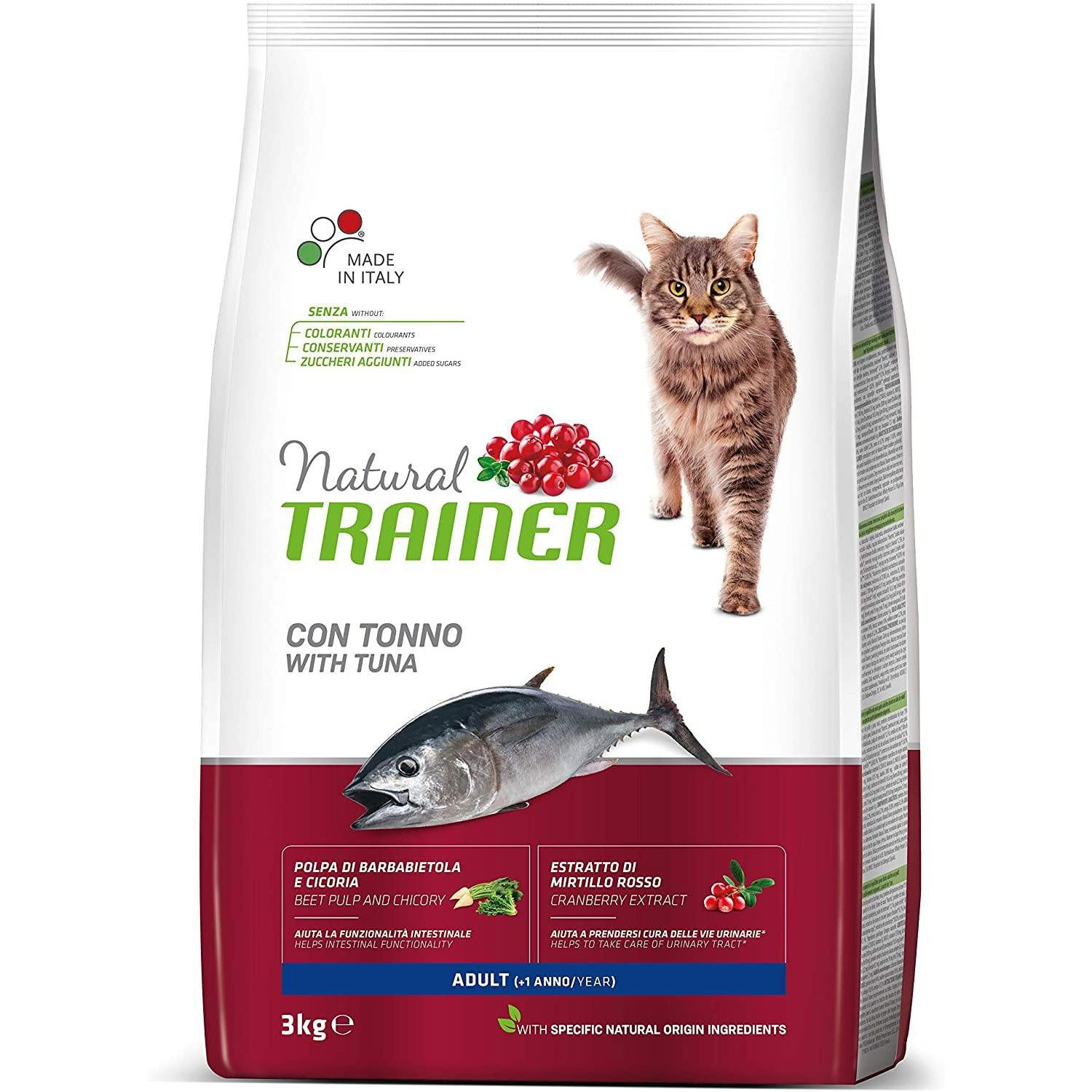 Natural Trainer Adult con Tonno 3kg - Gatto Adulto