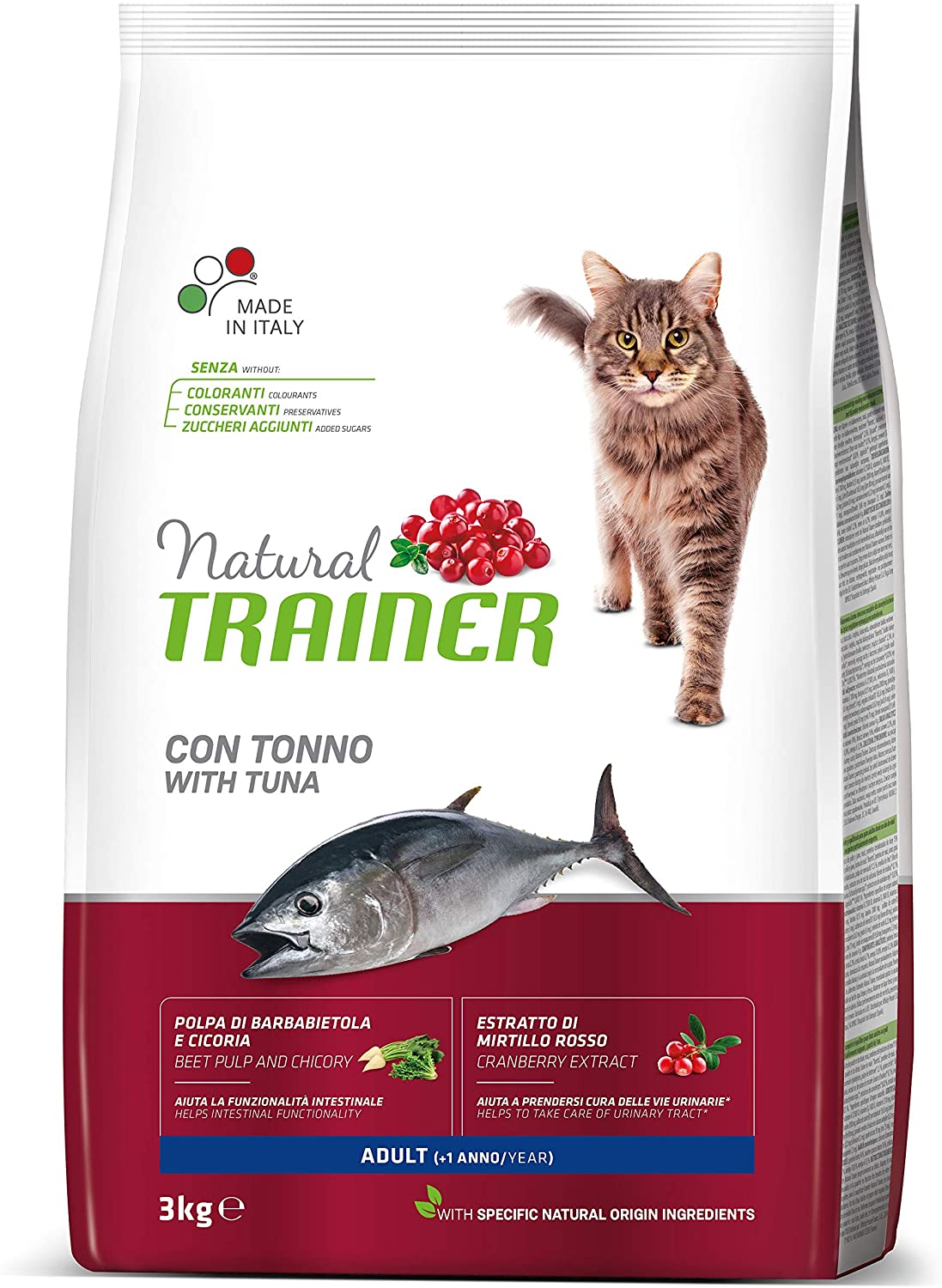 Natural Trainer Adult con Tonno 3kg - Gatto Adulto