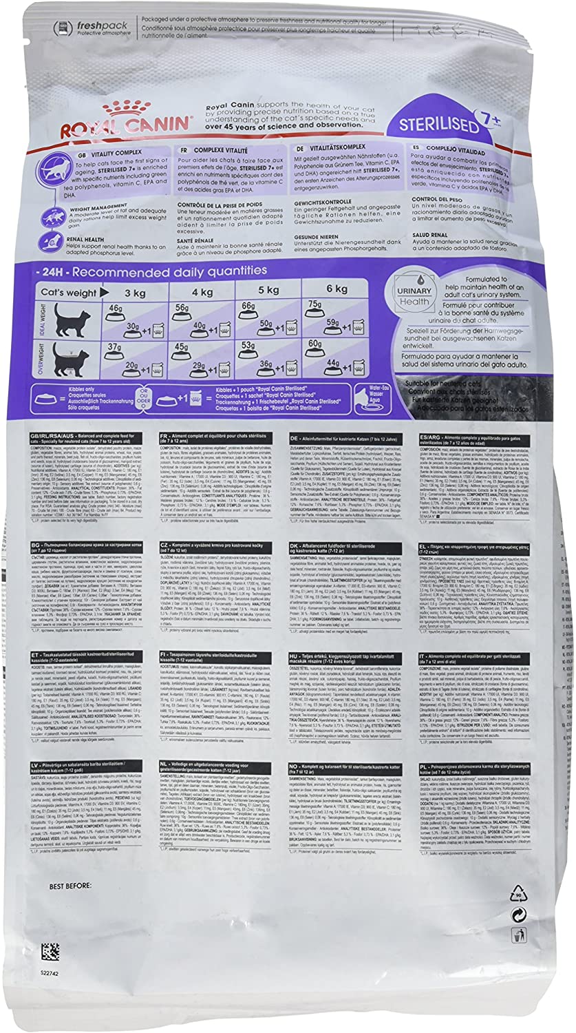 Royal Canin Sterilised+7 400g - Crocchette per Gatti