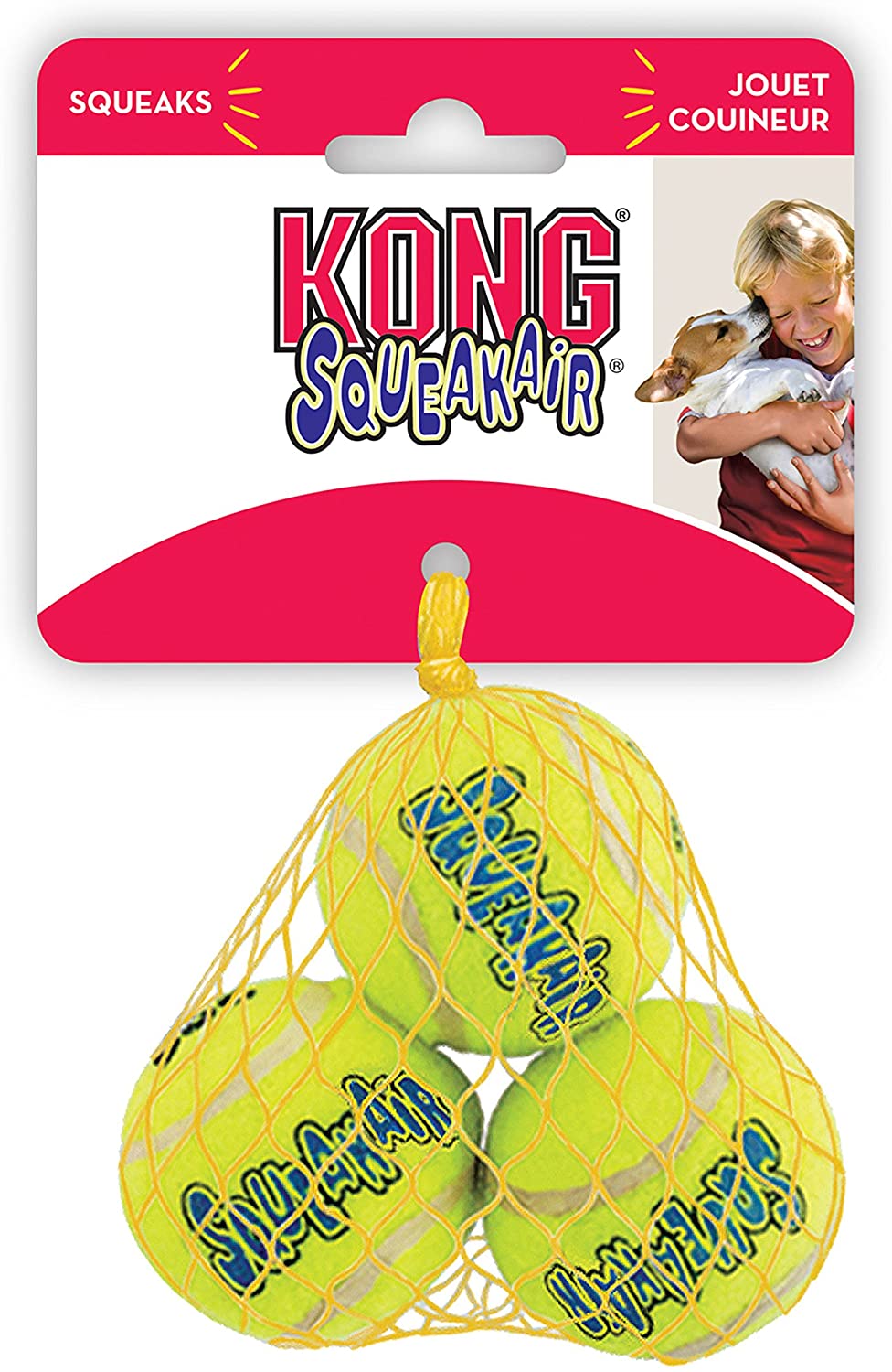 KONG - Squeakair Ball - Palline da Tennis  Taglia XL