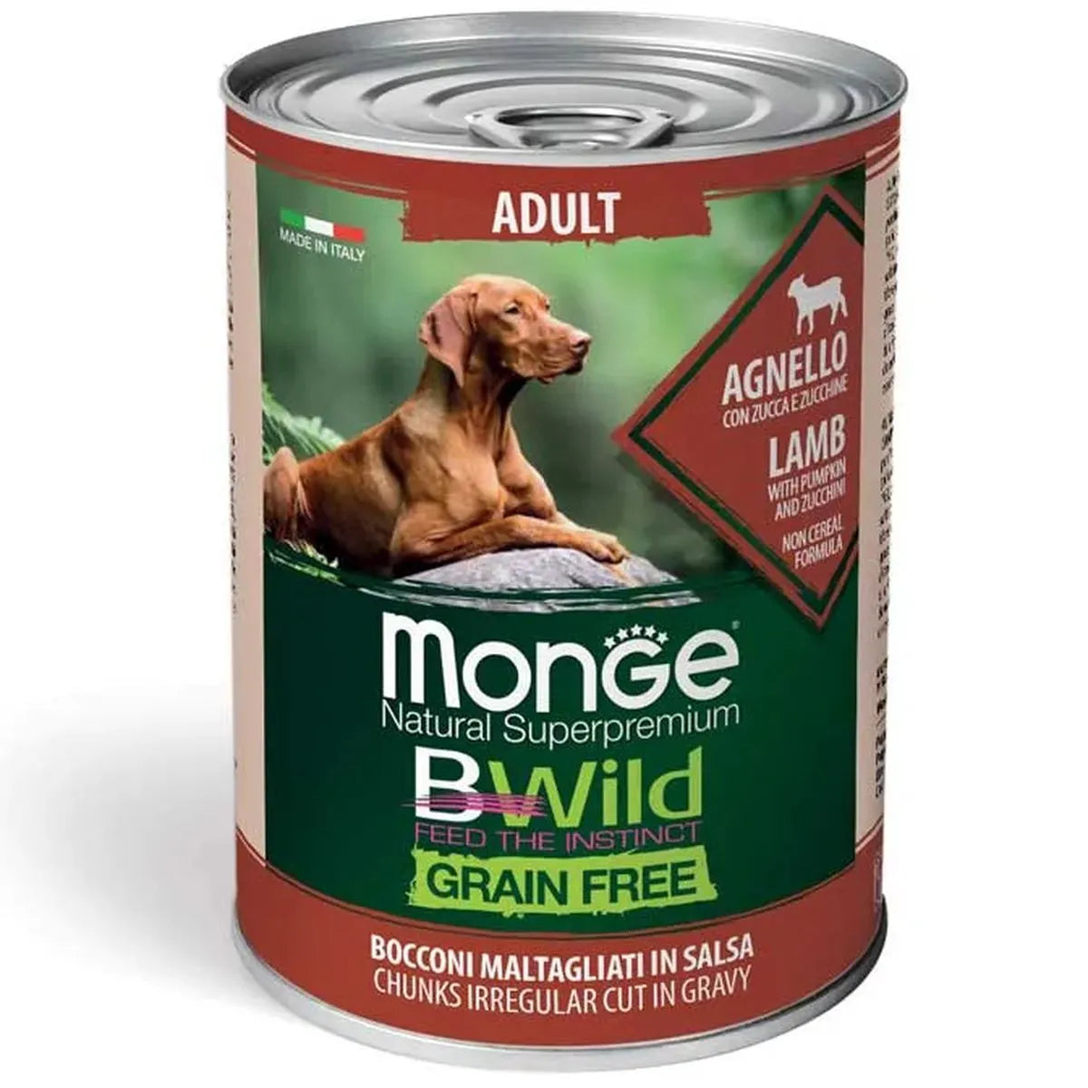 24x400g Monge BWild Adult Agnello - Cani Tutte Taglie