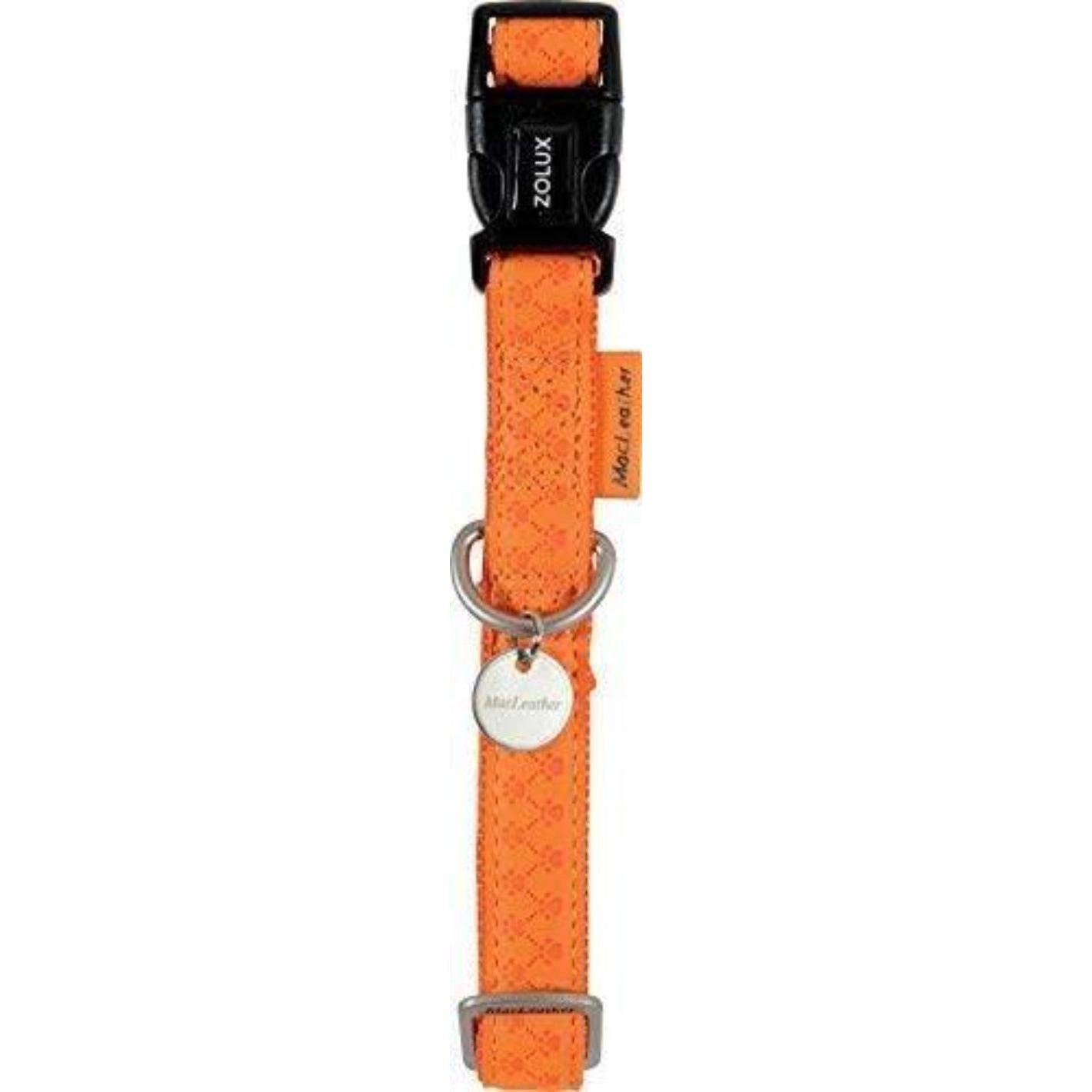 Zolux Collare per Cane Regolabile Mac Leather 210/290x10mm Arancione