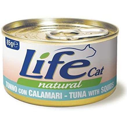 Life Cat Natural Tonno con Calamari 85g - Cibo Umido per Gatti