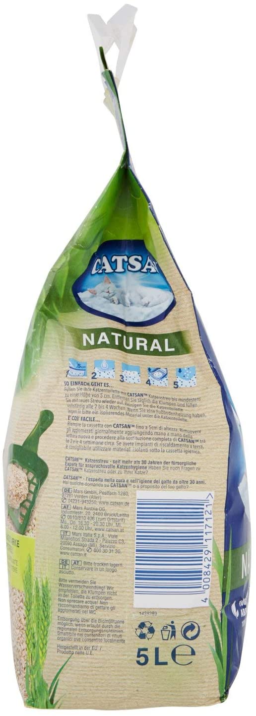 Catsan Lettiera per Gatti Natural Agglomerante 5L