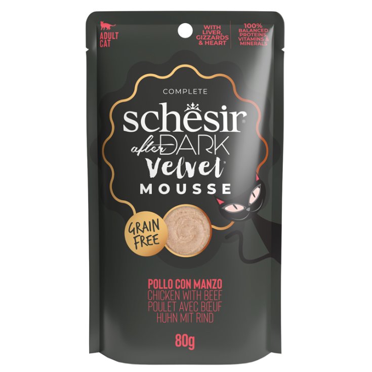 Schesir Gatto After Dark Velvet Pollo/Manzo 80 gr
