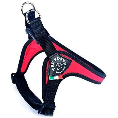 TRE PONTI Pettorina Easy Fit sottopancia regolabile Original Rosa Bordo Nero