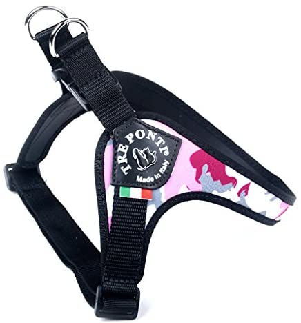 TRE PONTI Pettorina Easy Fit sottopancia regolabile Original Rosa Bordo Nero