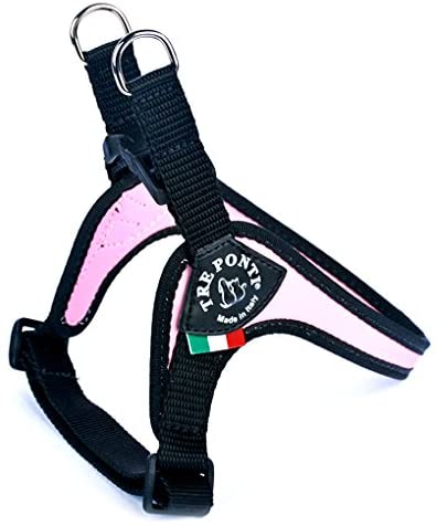 TRE PONTI Pettorina Easy Fit sottopancia regolabile Original Rosa Bordo Nero