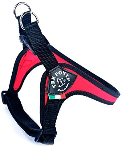 TRE PONTI Pettorina Easy Fit sottopancia regolabile Original Rosa Bordo Nero