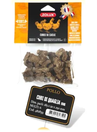 Zolux Cubi di Quaglia XL 150g Snack per Cane