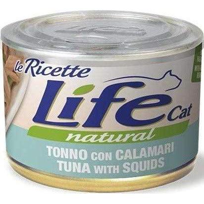 Life Cat Natural Le Ricette Tonno con Calamari 150g - Cibo Umido per Gatti