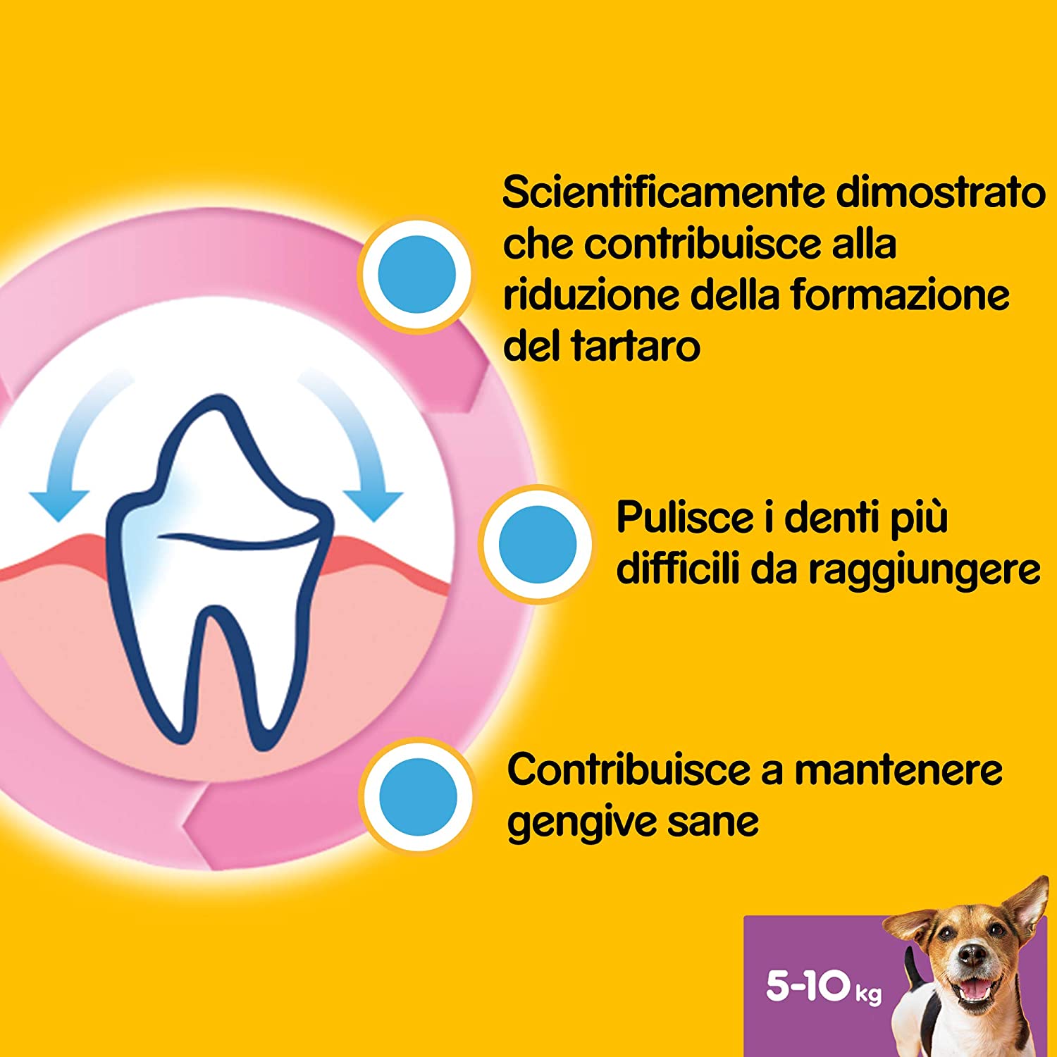 Pedigree Dentastix Snack per l'Igiene Orale, Cane Medio (10-25 Kg - 2.94 kg), 105 Pezzi