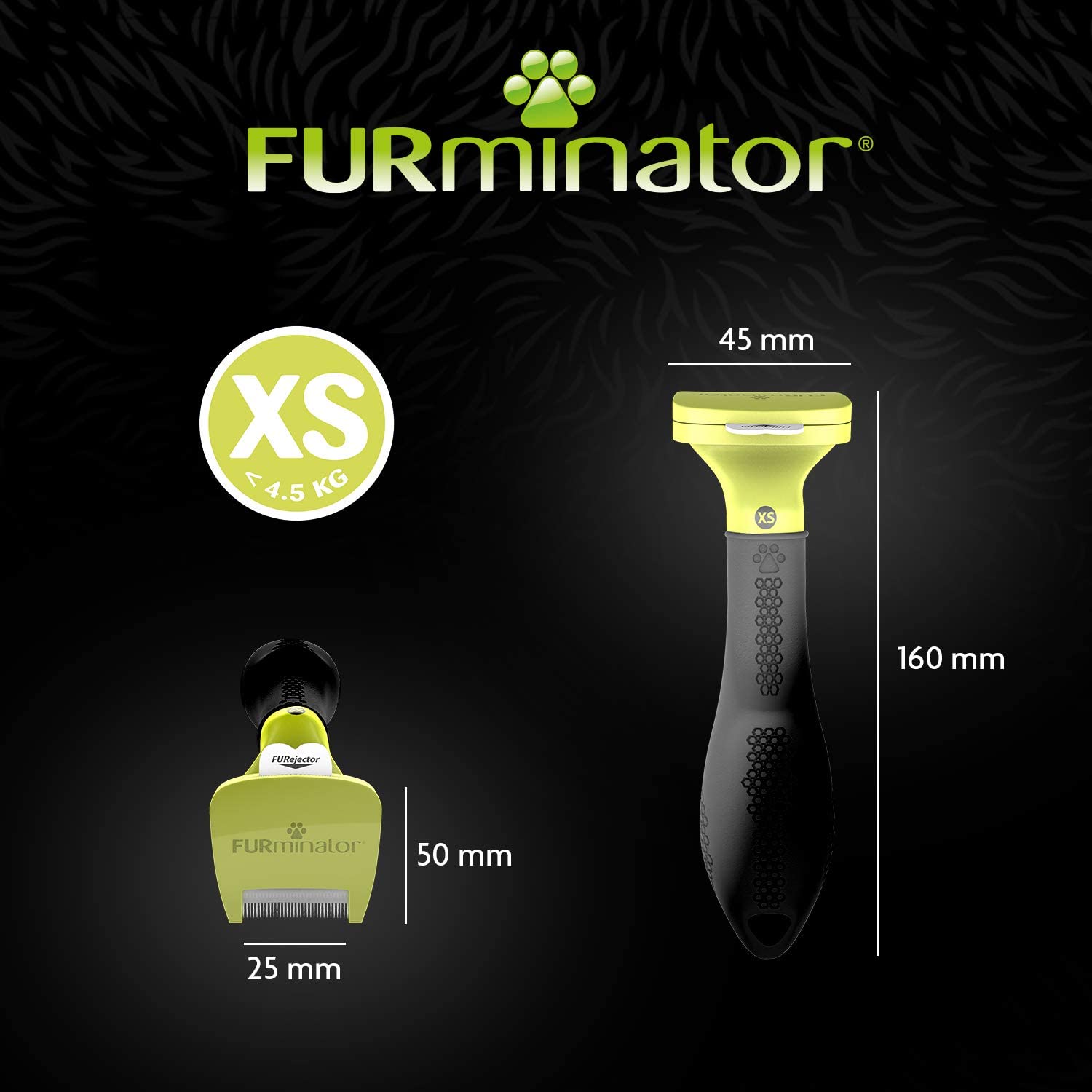FURminator XS - Strumento deShedding per Cani di Taglia Toy a Pelo Corto