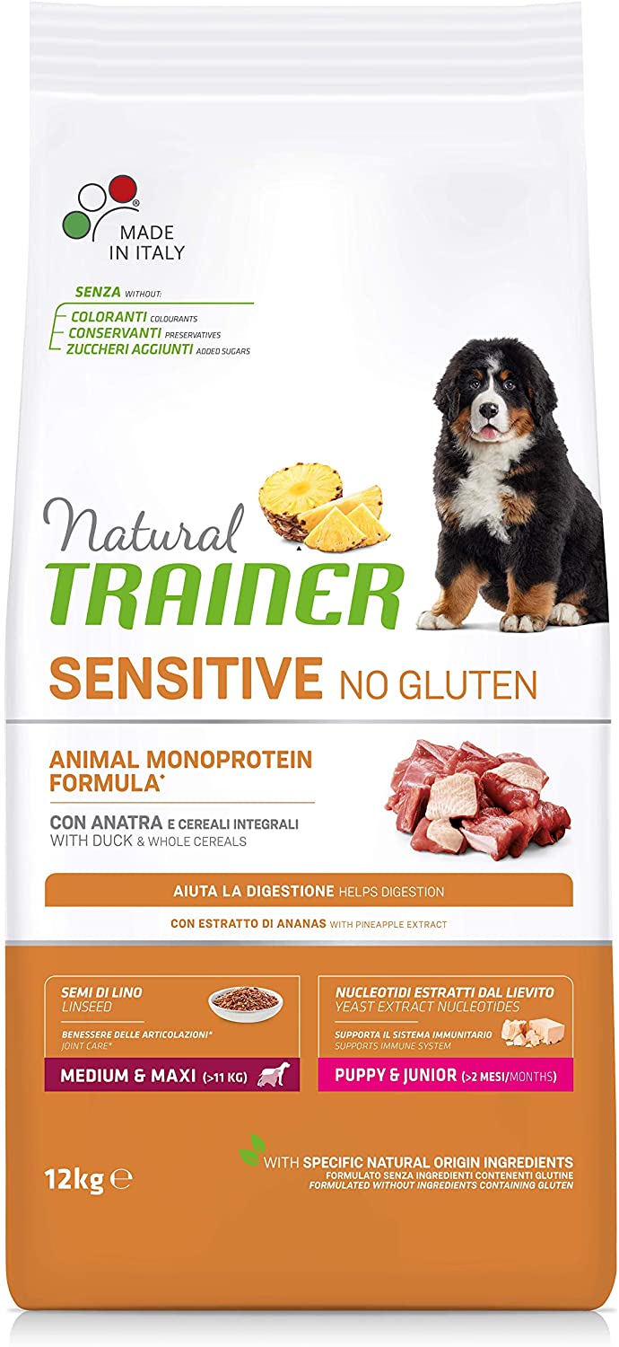 Natural Trainer Maturity Medium/Maxi Salmone 12kg No Gluten - Cane Adulto