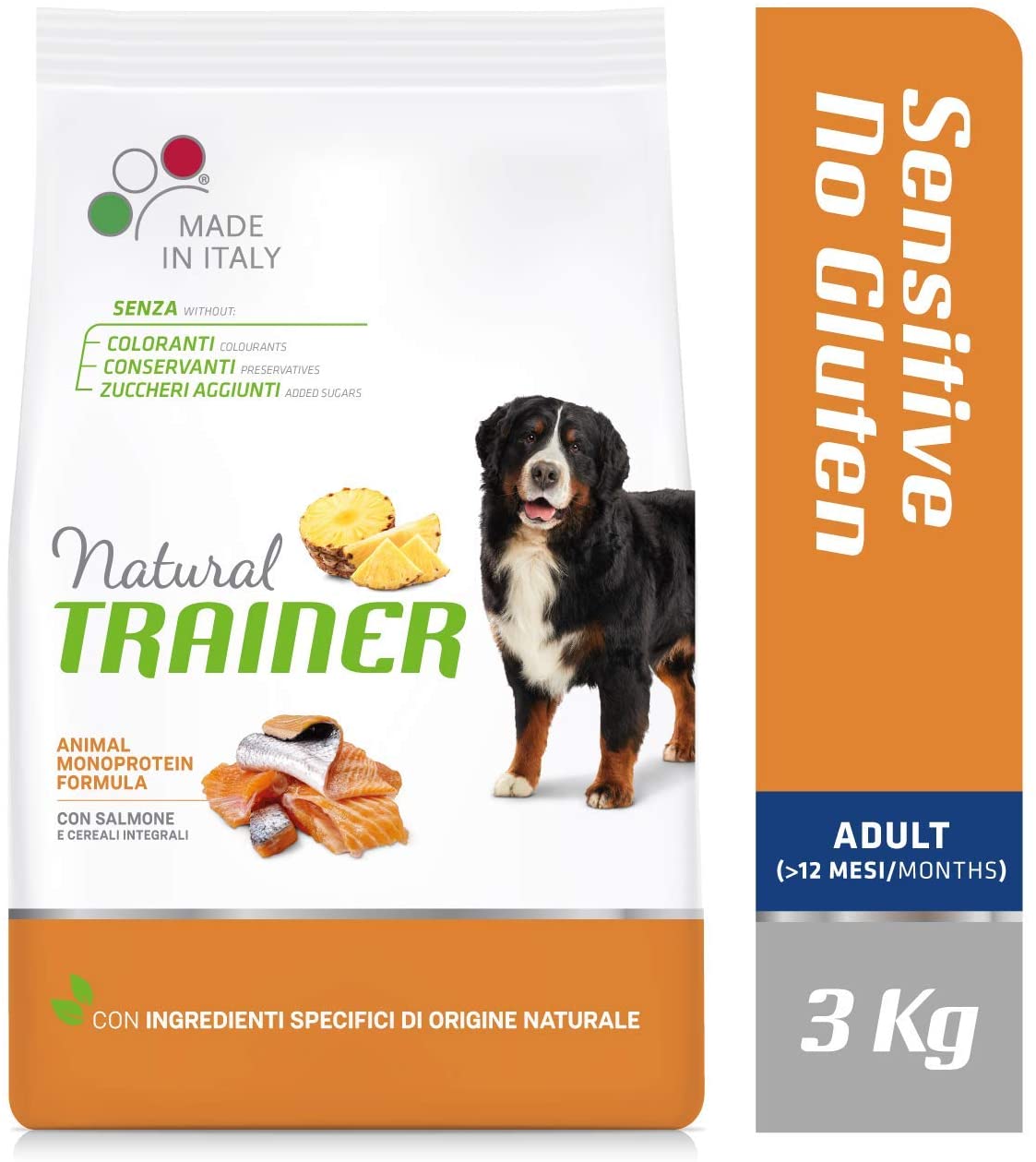 Natural Trainer Maturity Medium/Maxi Salmone 12kg No Gluten - Cane Adulto
