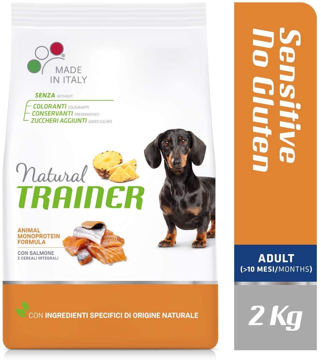 Natural Trainer Sensitive No Gluten - Cibo per Cani Small&Toy Adult con Agnello e Cereali Integrali 2kg