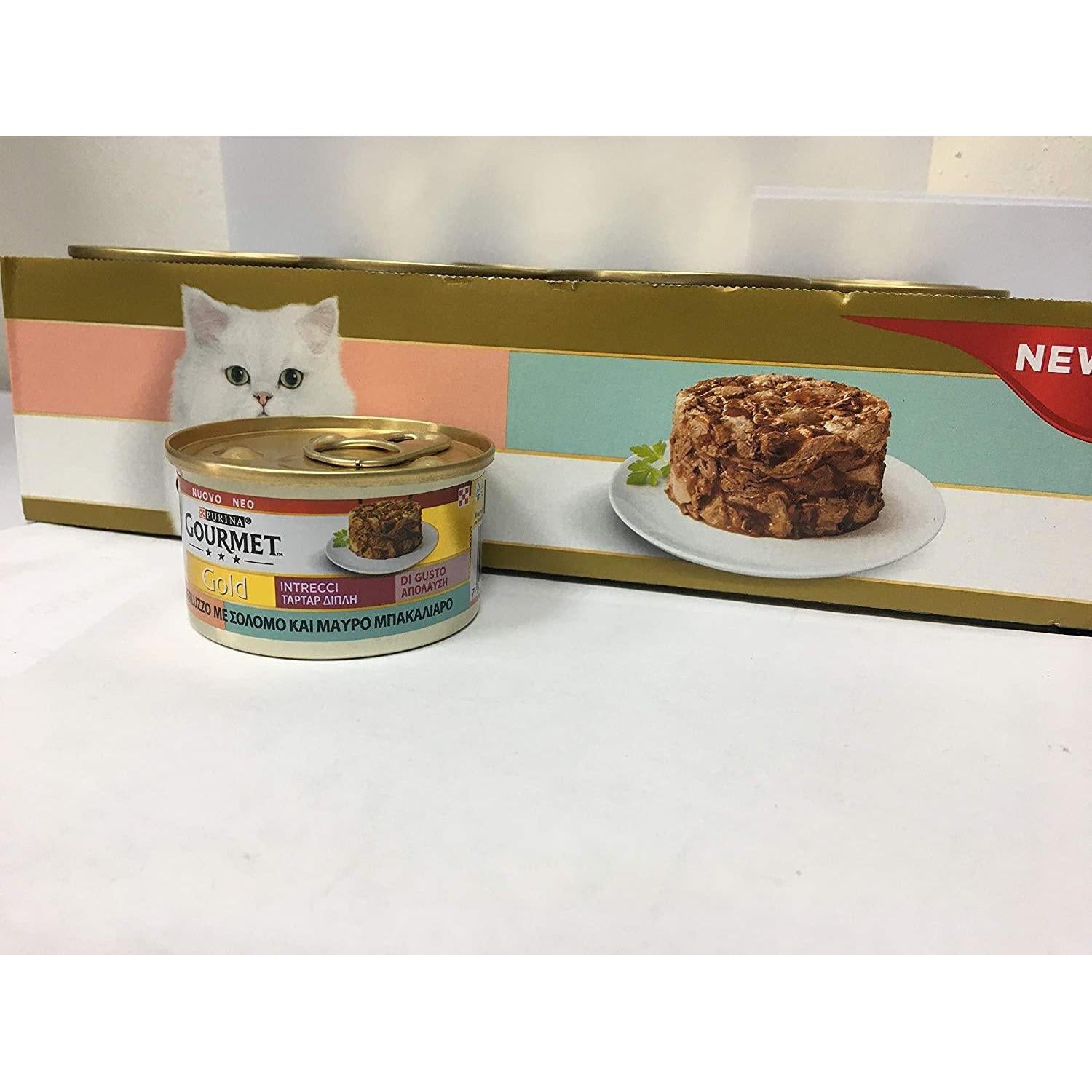 GOURMET Gold Intrecci Salmone e Merluzzo 85g Lattina
