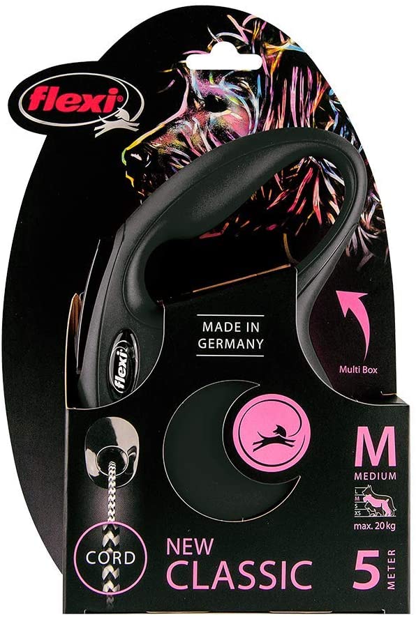 Flexi new classic M fettuccia 5mt nero